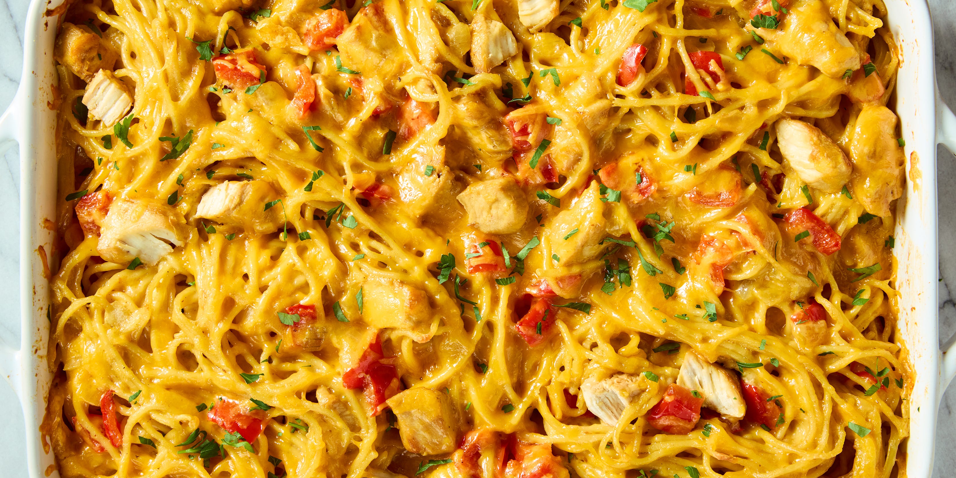 Cheesy Chicken Spaghetti Is The Comforting Dinner We'll Always Reach For