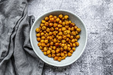 bowl with roasted chick peas
