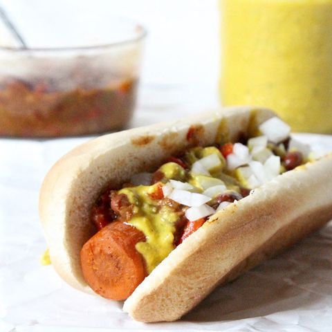 Chili Cheese Carrot Dogs