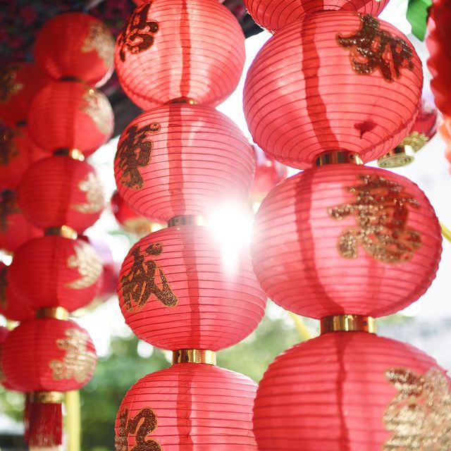 chinese lanterns for sale in a market