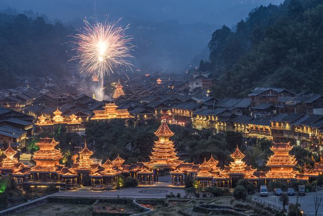 chinese new year celebrations in a rural village