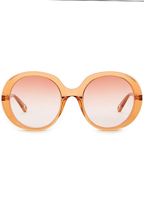 chloe, esther orange ovalframe sunglasses  £22500, women's sunglasses, bold sunglasses