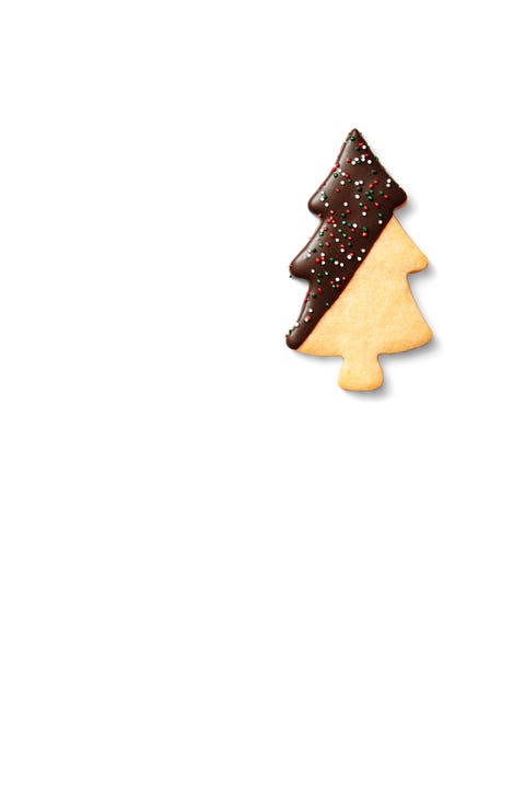 christmas cookies choco dipped trees