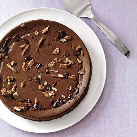 Homemade chocolate cheesecake