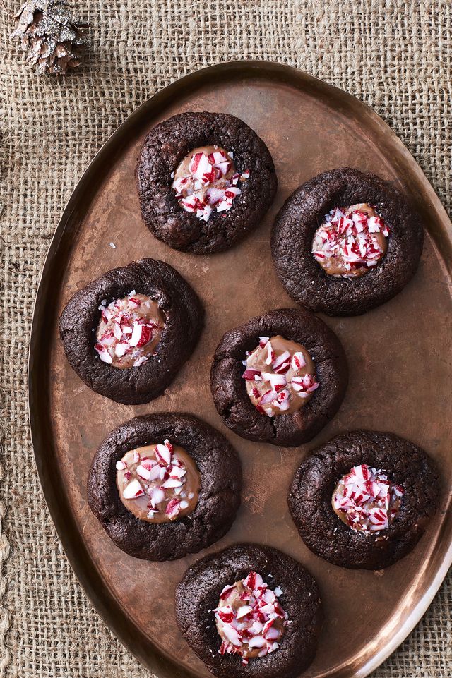 Best Chocolate Peppermint Thumbprint Cookies Recipe How To Make Chocolate Peppermint Thumbprint Cookies