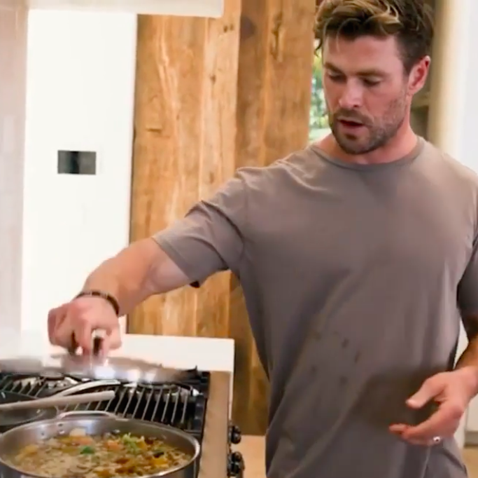 Watch Chris Hemsworth Make His Favorite Protein-Packed Lamb & Veggie Soup Recipe