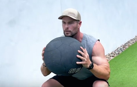 Chris Hemsworth Shared a Full-Body Medicine Ball Workout