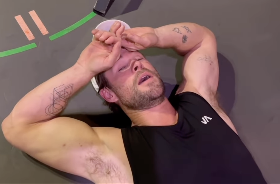Watch Chris Hemsworth Try to Beat Jet Lag With an Intense Workout thumbnail