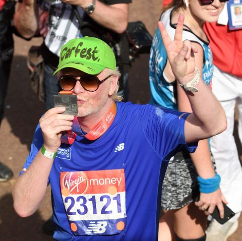 london marathon celebrities who ran evans times their fifth took he last year