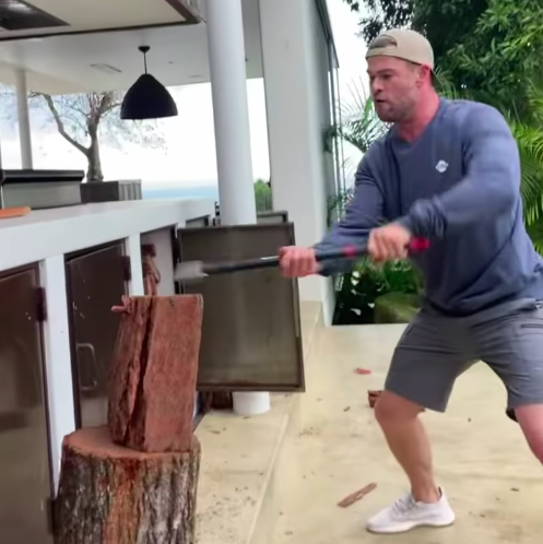 Chris Hemsworth Shows Off His ‘Lumberjack’ Workout
