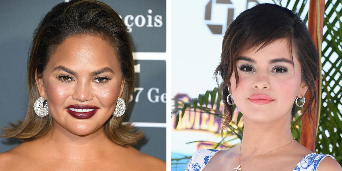 Chrissy Teigen Looks Like Selena Gomez’s Identical Twin In This