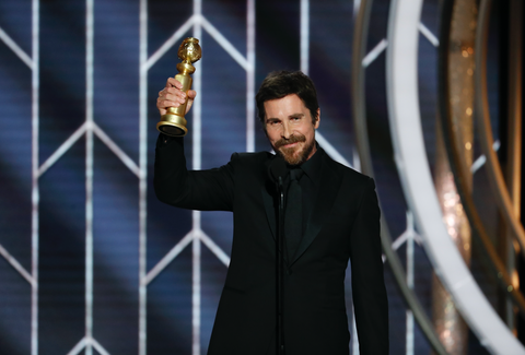 Christian Bale from “Vice” accepts the Best Actor in a Motion Picture – Musical or Comedy award onstage during the 76th Annual Golden Globe Awards christian bale from “vice” accepts the best actor in a motion picture – musical or comedy award onstage during the 76th annual golden globe awards