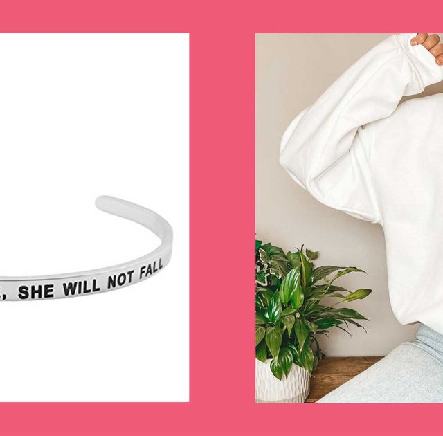 christian gifts for women  psalm 465 cuff in silver and made in the image of god sweatshirt in white