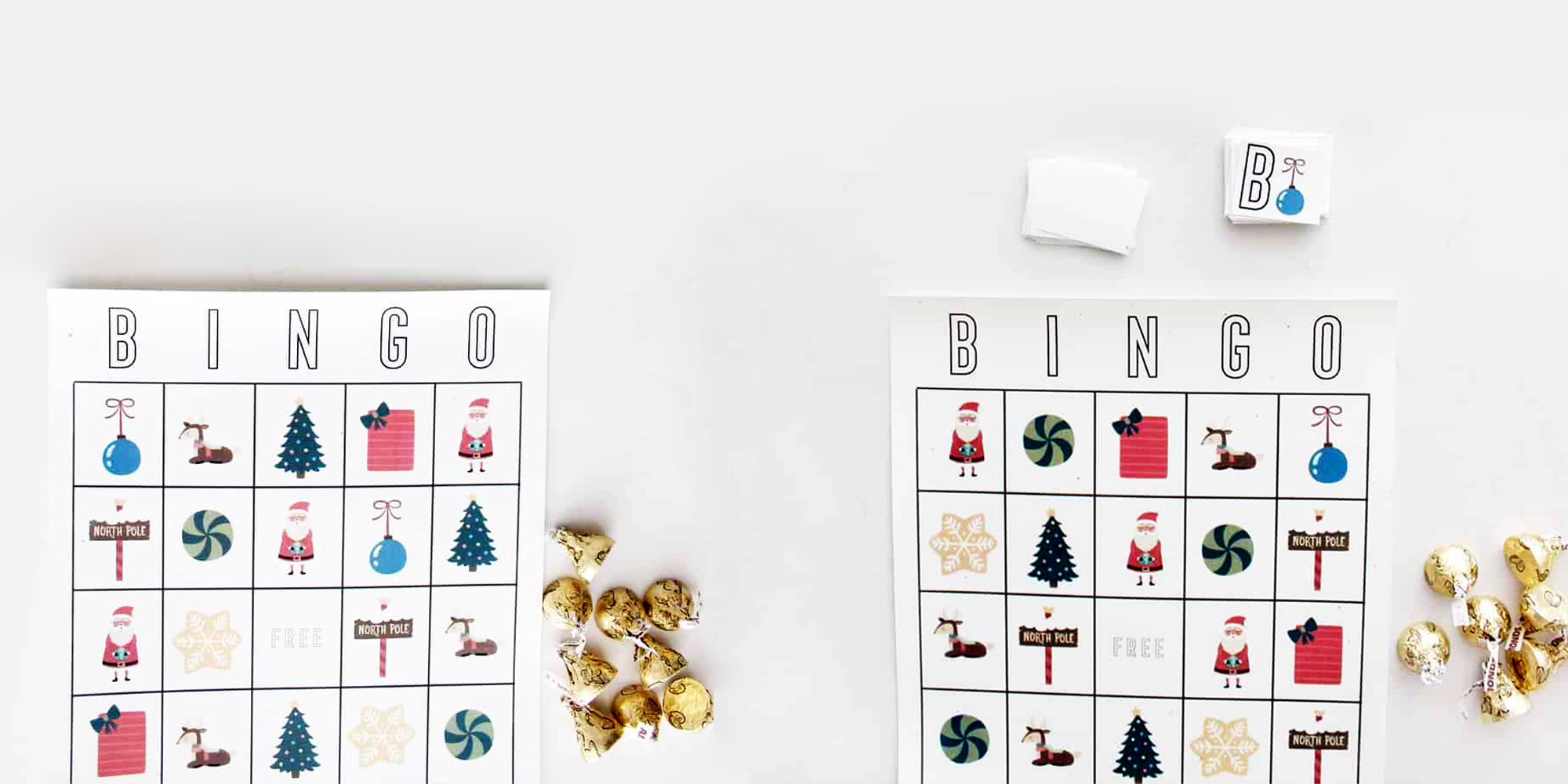Christmas Bingo Game Christmas Party Bingo Games Christmas Party Supplies for 16 Players Party Favors Style 1