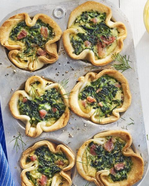 spinach and ham egg bakes