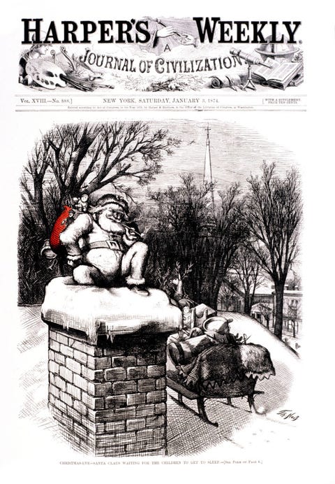 história das cores de Natal thomas nast