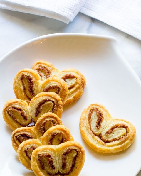 two ingredient palmiers on white plate