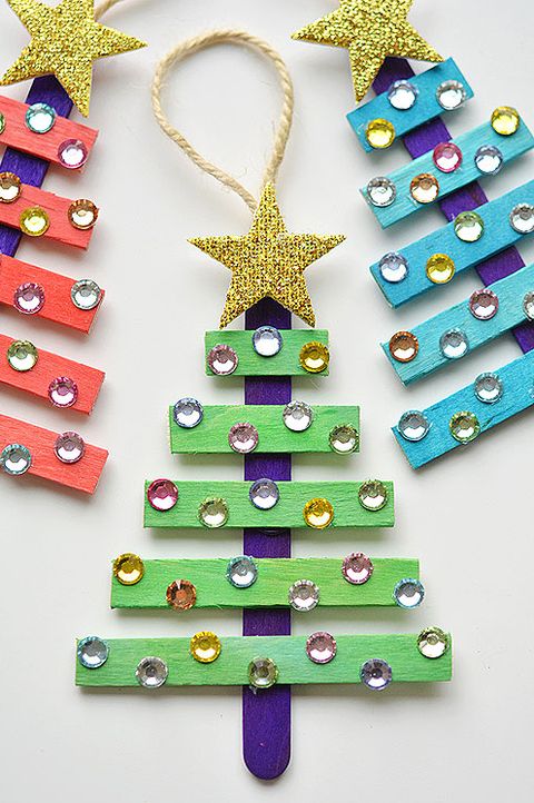 christmas crafts for kids popsicle stick christmas trees