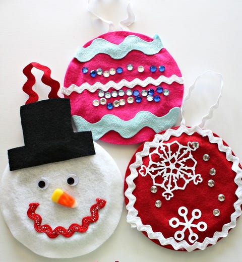 upcycled ornament in christmas crafts for kids