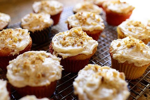 italian cream cupcakes on wire rack