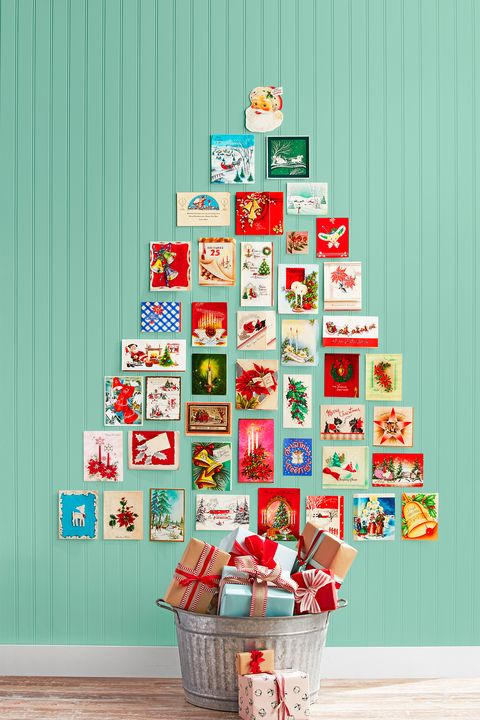 christmas decoration ideas, christmas card display