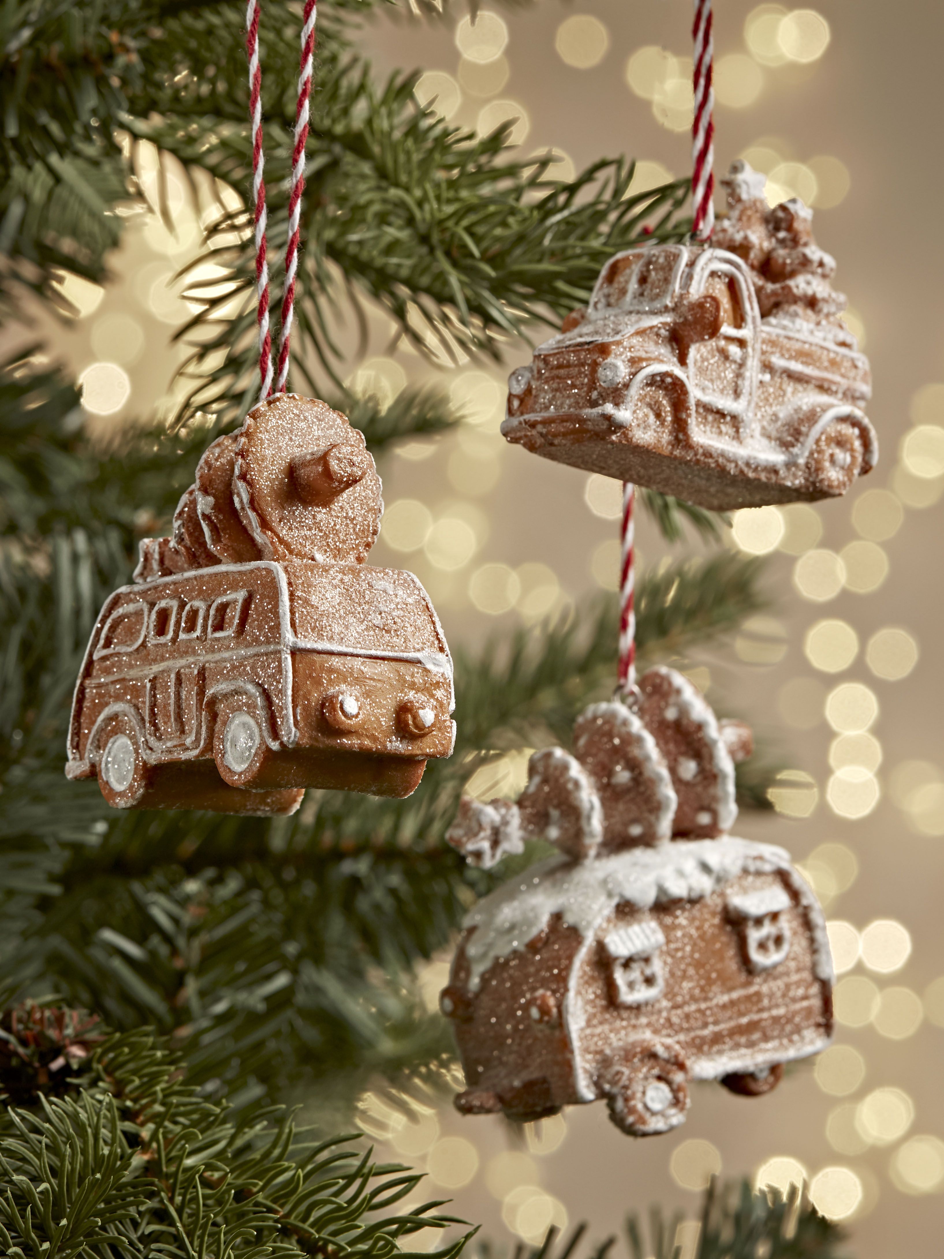 Gingerbread Ceramic Christmas DECORATION MOTIFS TREE GINGERBREAD MAN 3 he set 