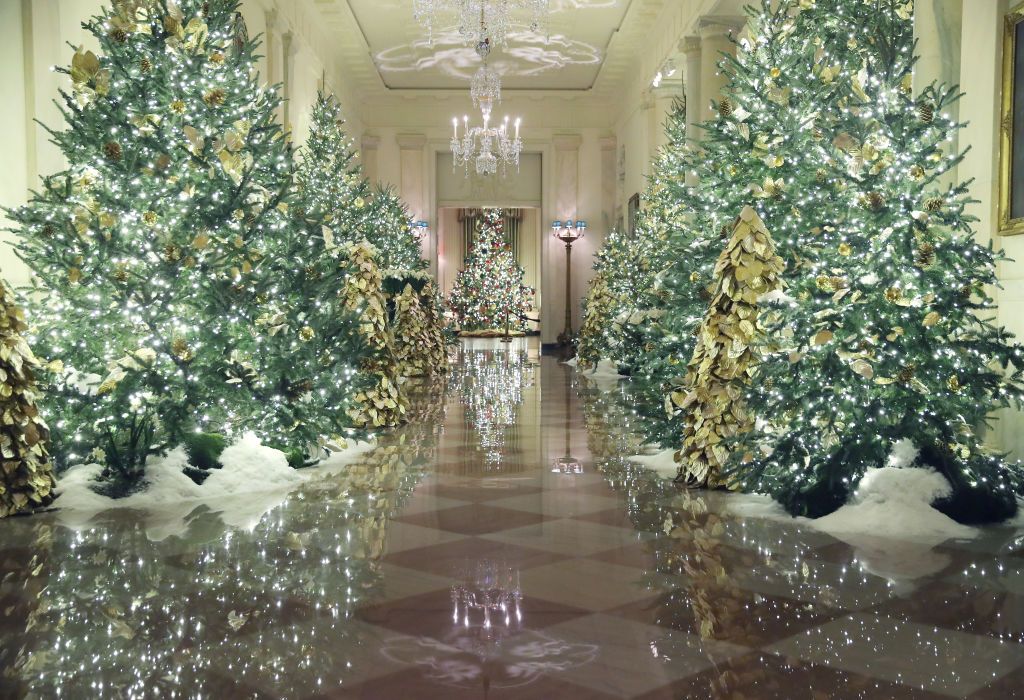 Albero Di Natale 5 Metri.Melania Trump Svela Le Decorazioni Di Natale 2019 Alla Casa Bianca