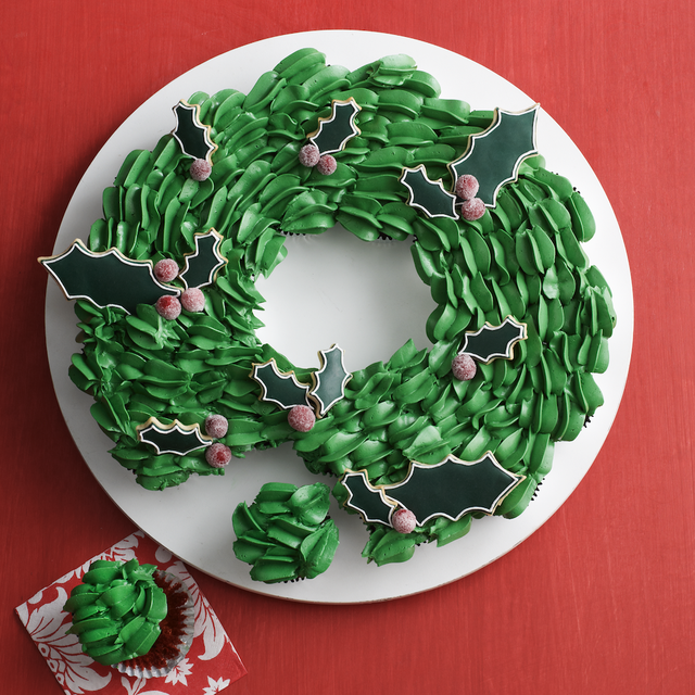 christmas cupcake wreath dessert