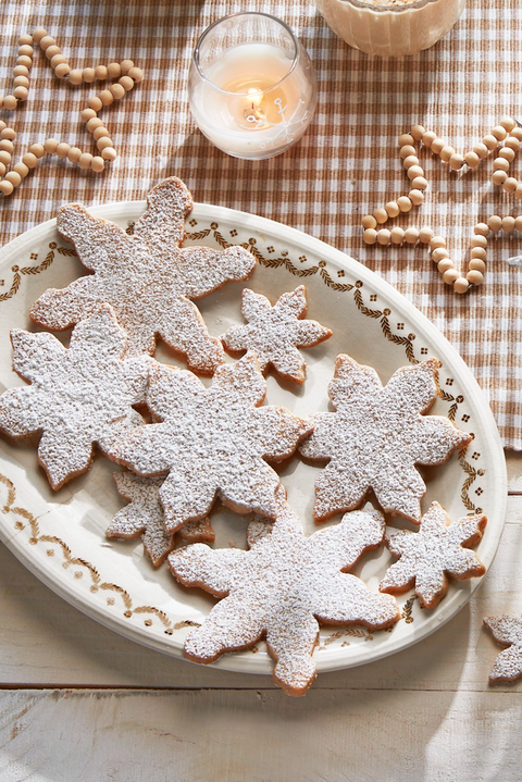 christmas desserts snowflake cookie