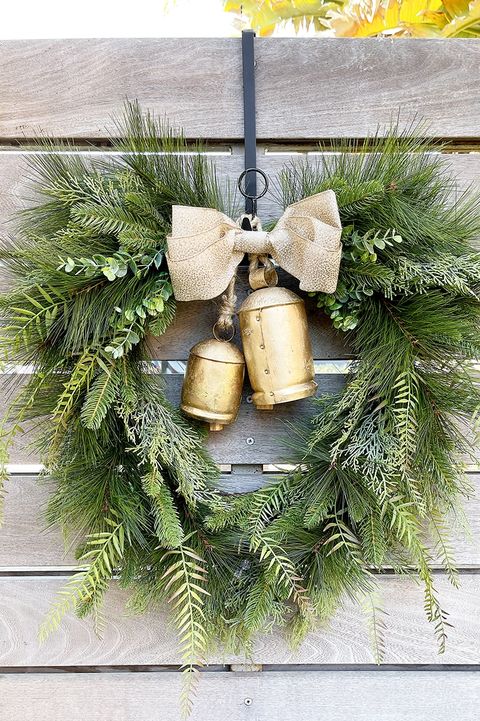 christmas door decorations, bell wreath