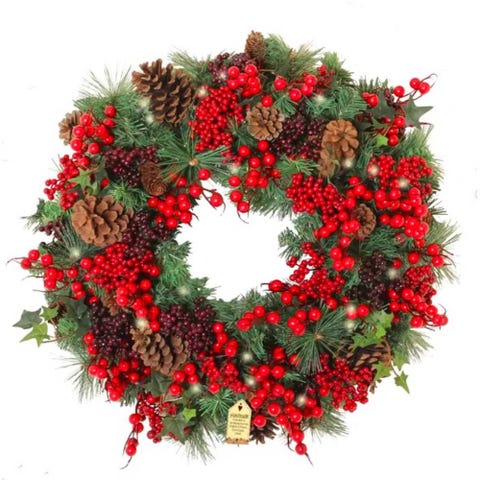 Christmas wreath - Christmas door wreath UK