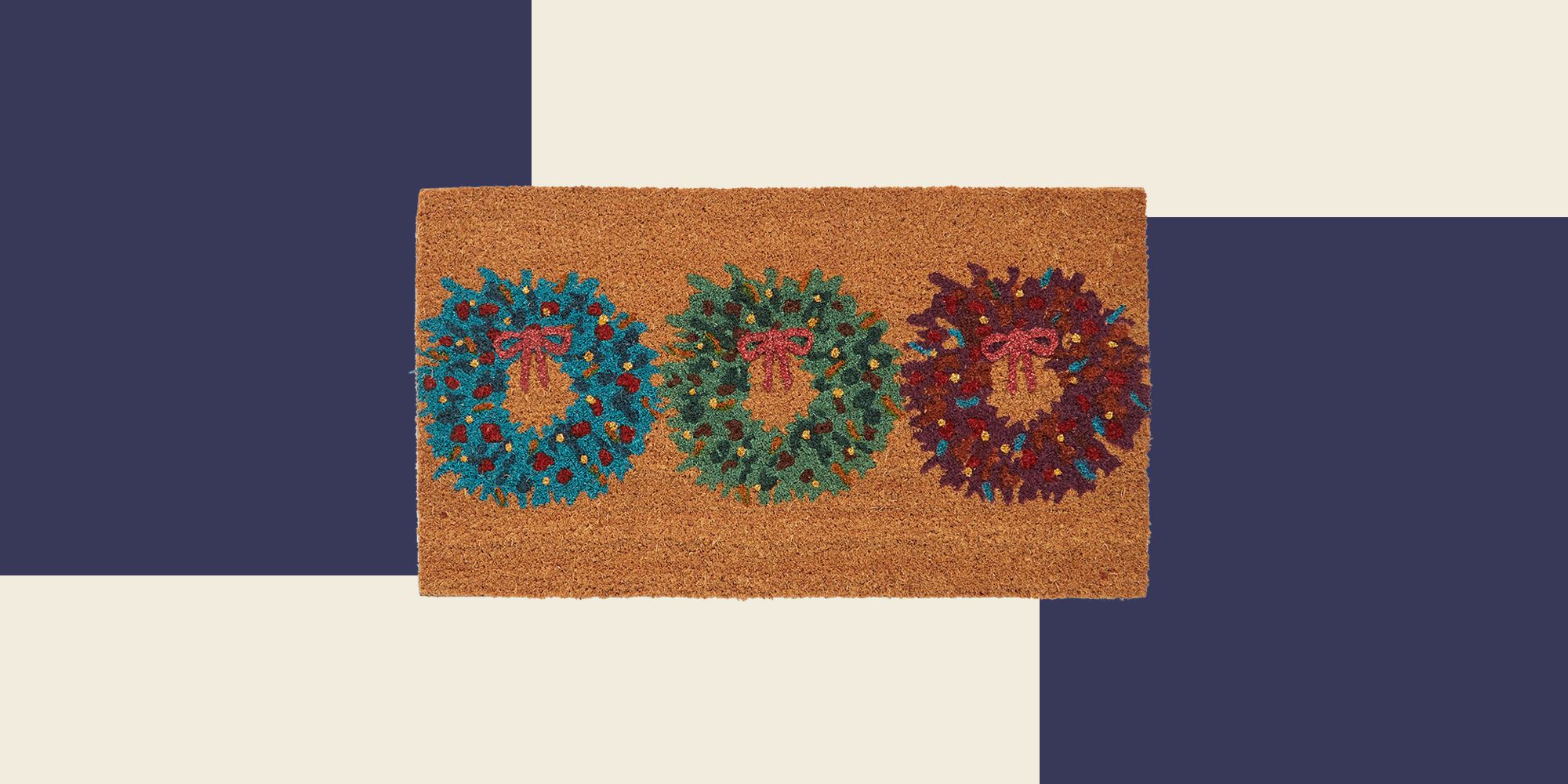 YO-YO CHRISTMAS ACCENT CANDLE MAT Red and Green Park Designs 894-341 
