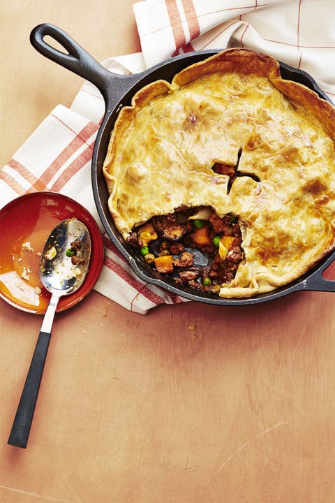 beef and stout skillet pie