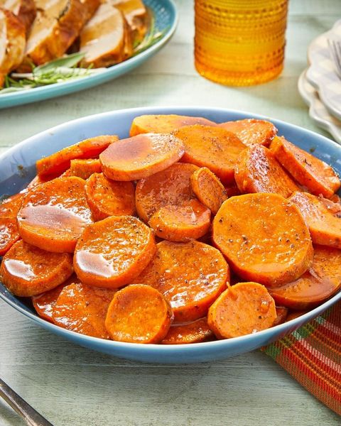 candied sweet potatoes in bowl