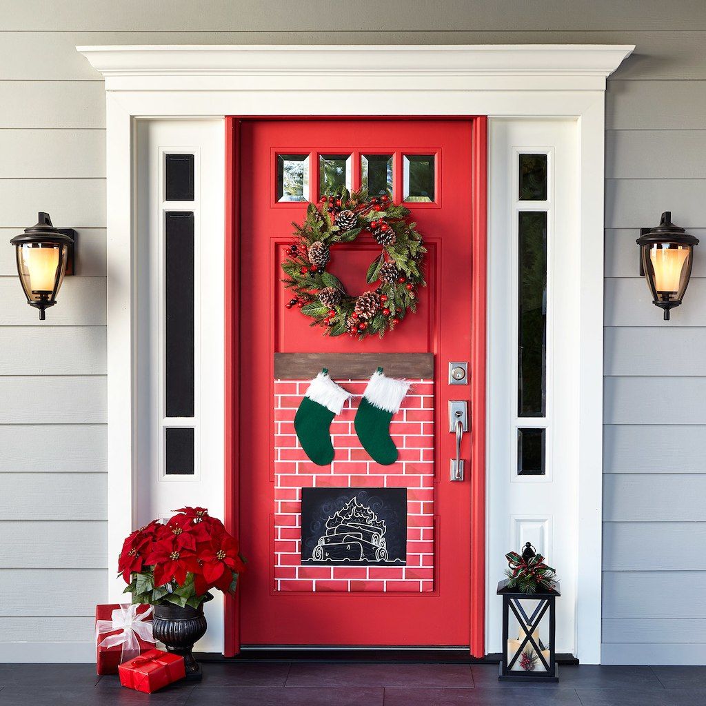 diy christmas door decor