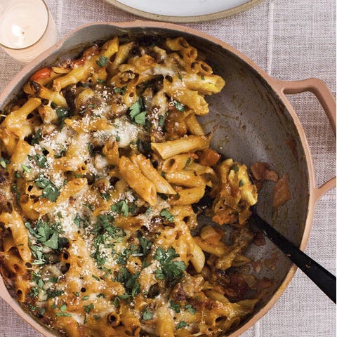 christmas foods best holiday recipe cheesy sausage and pepper pasta bake