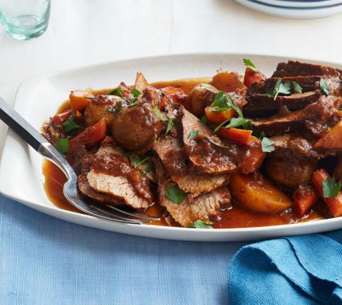 christmas foods best holiday recipes pot roast and root vegetables