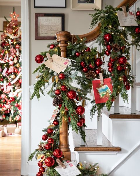 christmas garland ideas evergreen, ornaments, and letters garland
