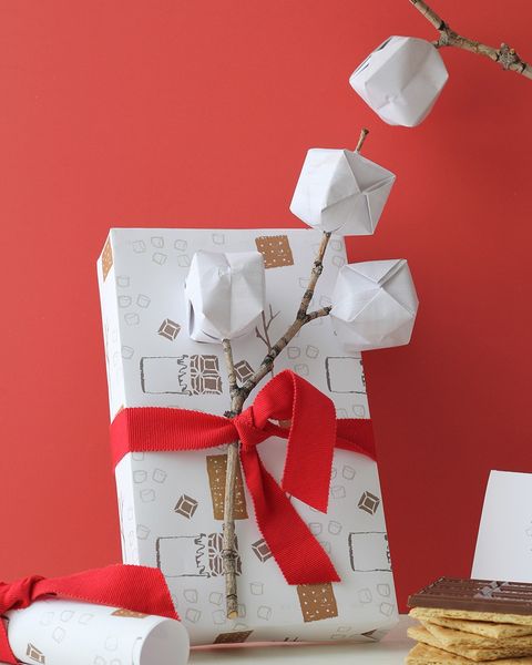 christmas gift wrapping ideas s’mores theme