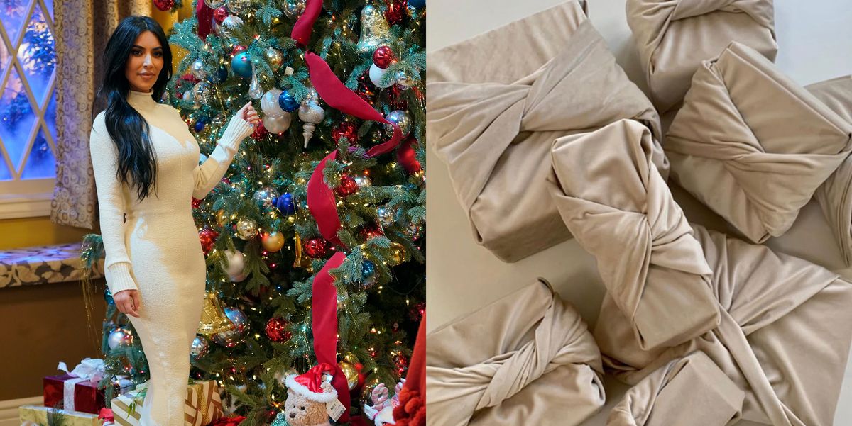 Kim Kardashian's Christmas Gifts Are Wrapped in "Creamy Velvet" Material