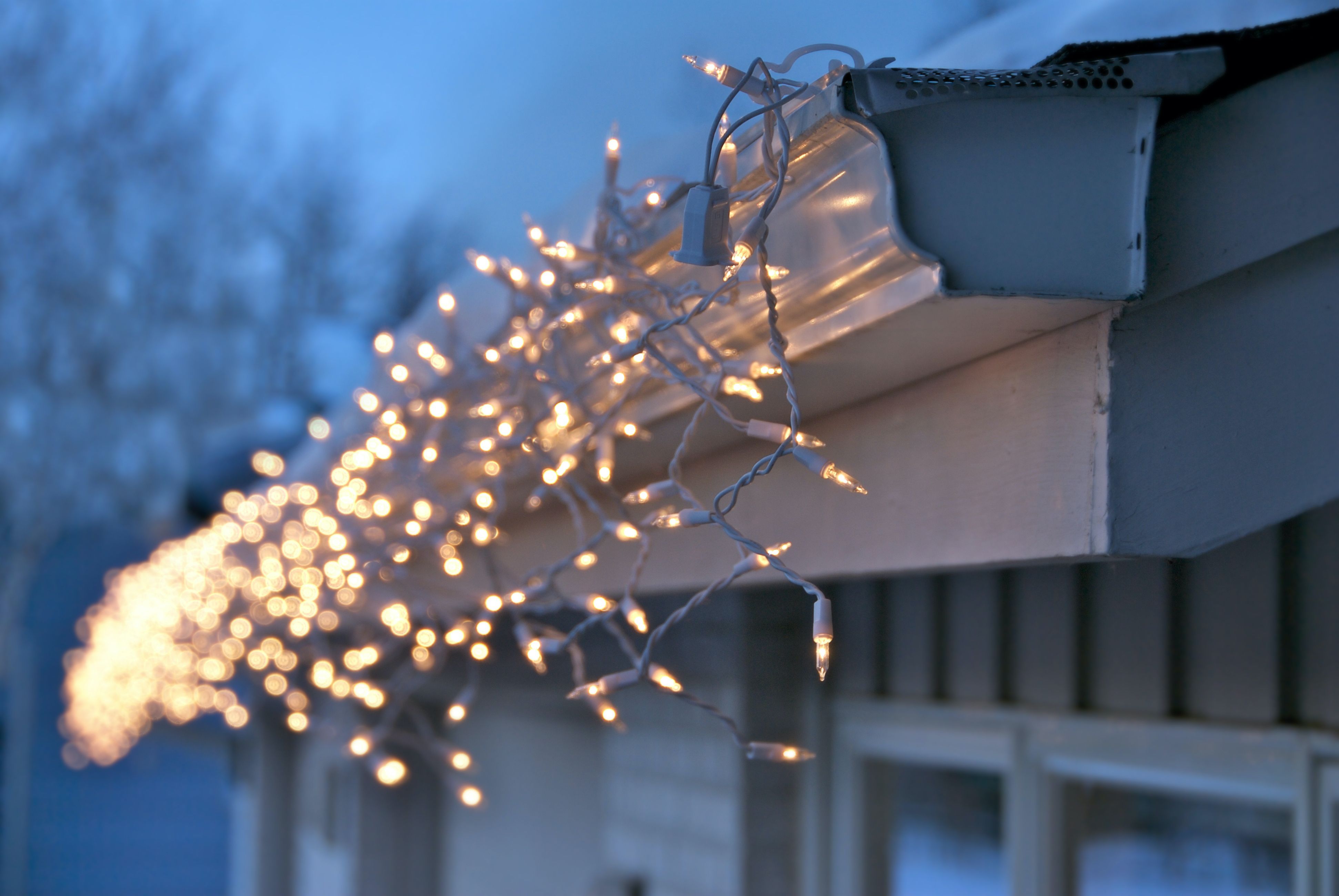 gutter string lights