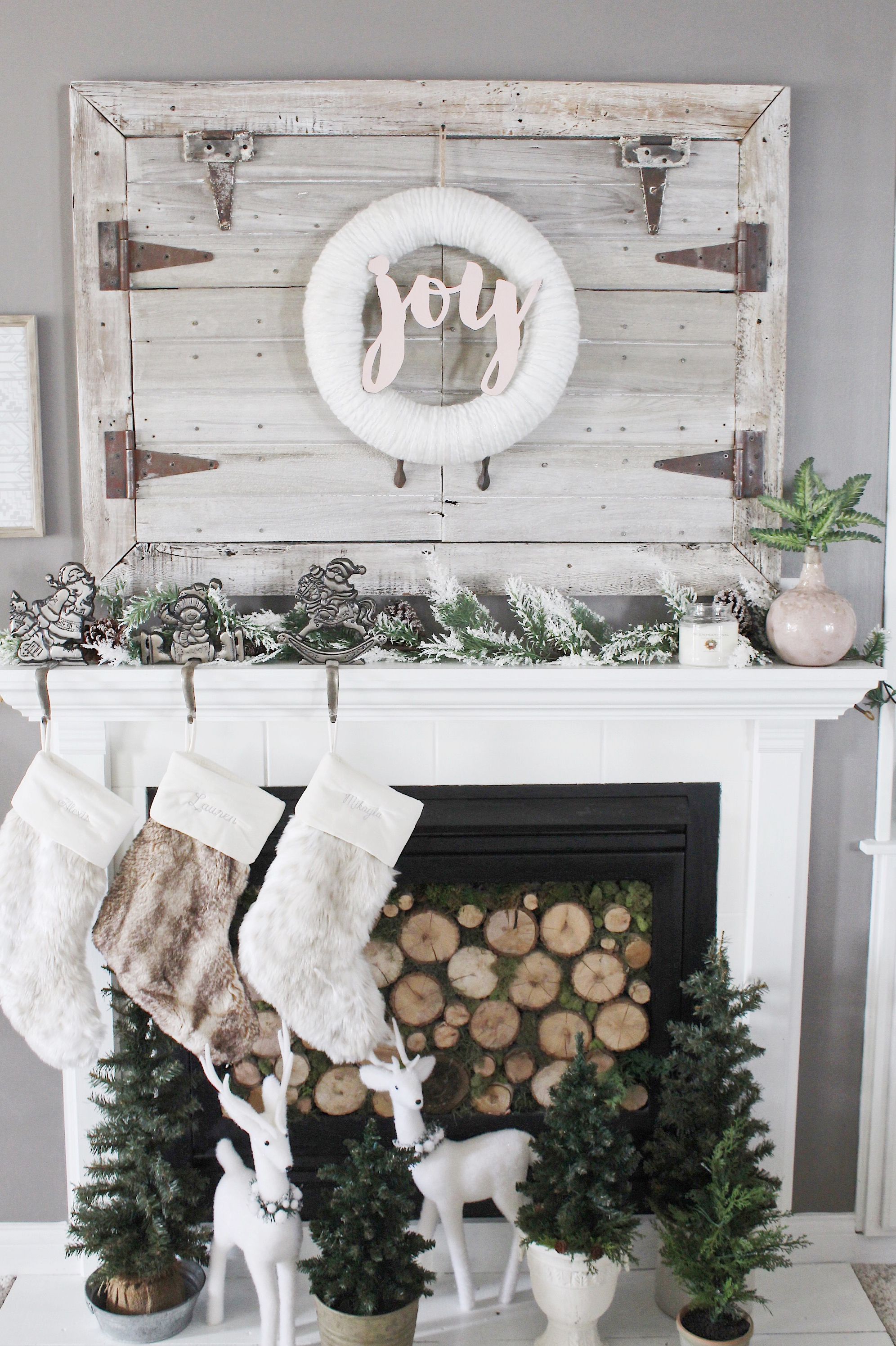 Vintage Christmas Mantel Decorating Ideas