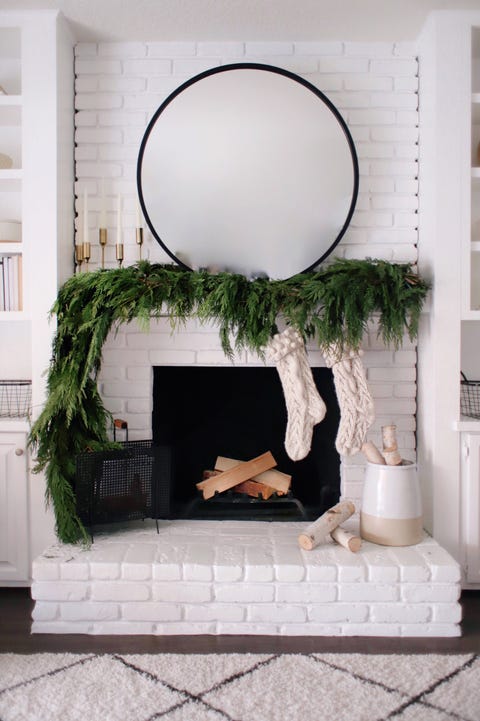 20 Festive Christmas Mantel Ideas How To Style A Holiday Mantel