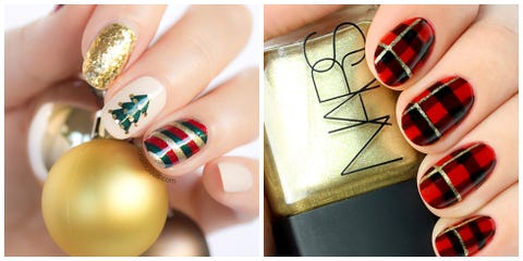 Red Nail Art Christmas