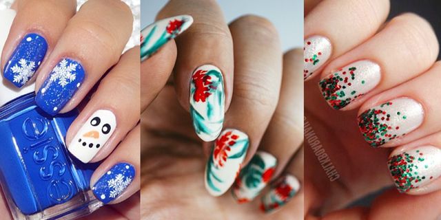 christmas nail designs 2020 45 Festive Christmas Nail Art Ideas Easy Designs For Holiday Nails christmas nail designs 2020