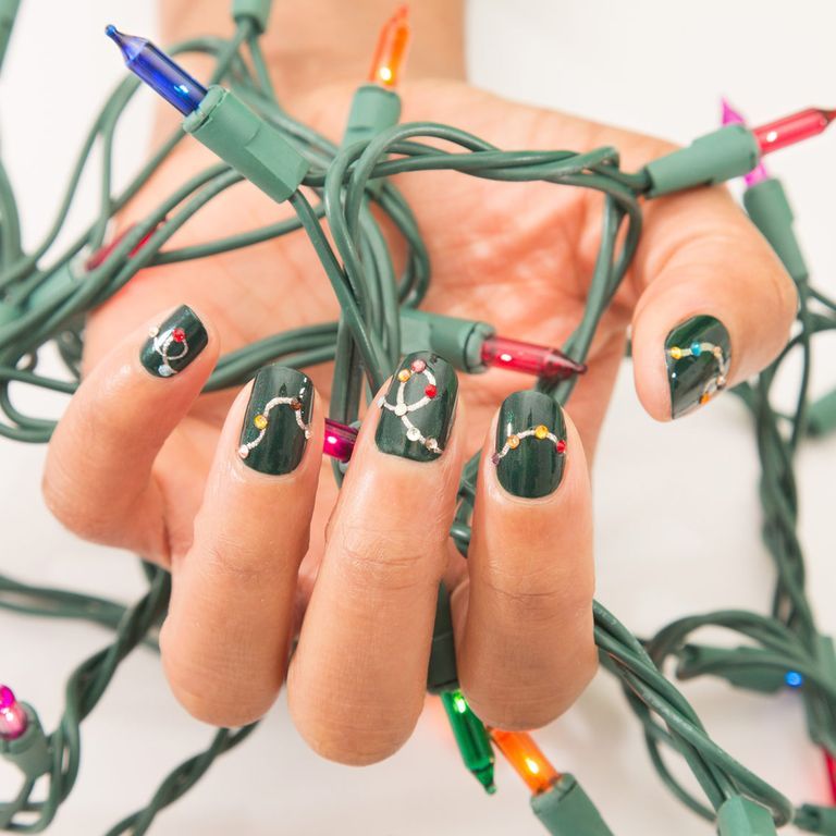 christmas light nails