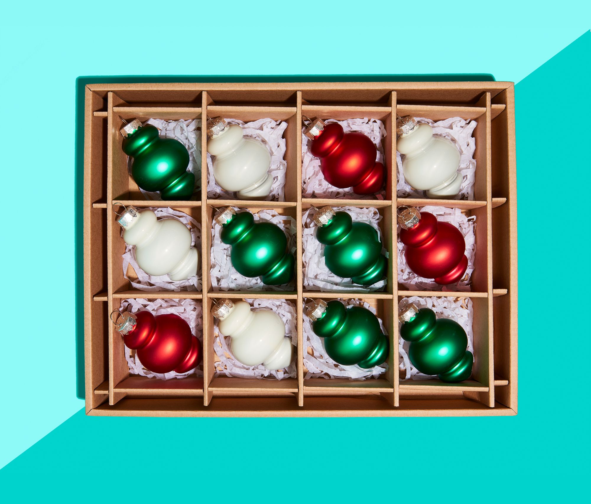 ADEPTNA Christmas Tree Bauble Decoration Storage Box GREEN Space Saving Stylist Collapsible Design 