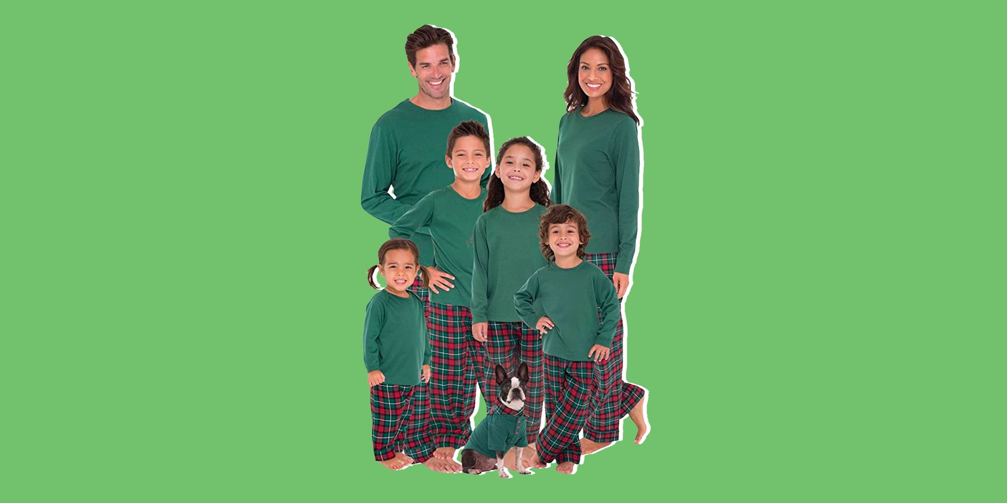 Alebame Christmas Pajamas for Family Xmas Cotton Sleepwear Grid Long Sleeve Pjs 