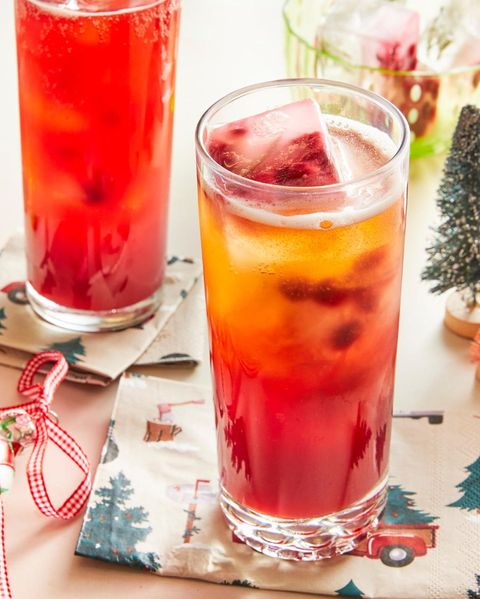 christmas morning punch with pomegranates