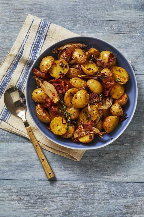 christmas side dishes bacon roasted potatoes